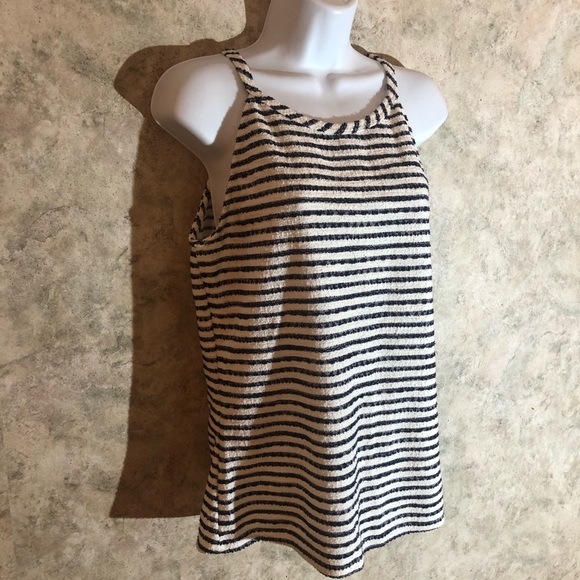Green Envelope striped Woman's Halter Top - Picture 5 of 9